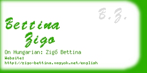 bettina zigo business card